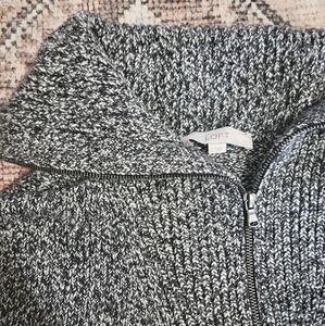 LOFT Black and White Knit Sweater